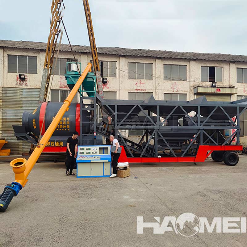 YHZM75 Drum Mobile Concrete Batching Plant