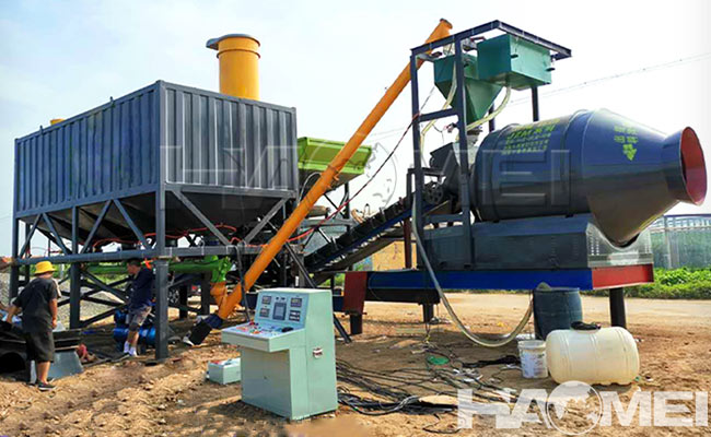 drum mobile concrete batching plant case3