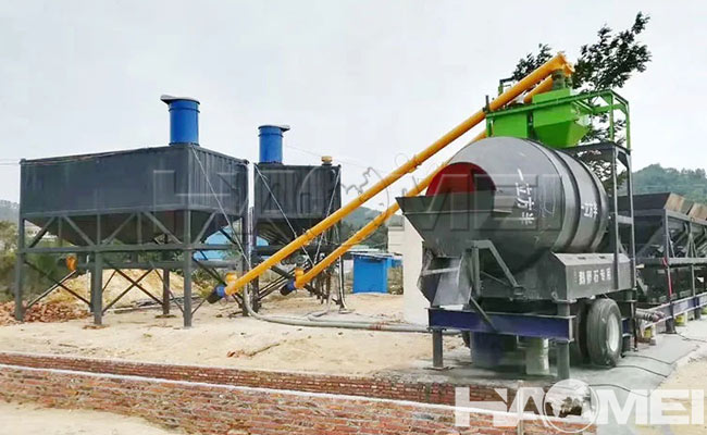 drum mobile concrete batching plant case5