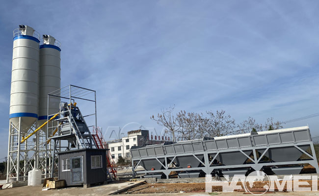 continuous concrete mixing plant