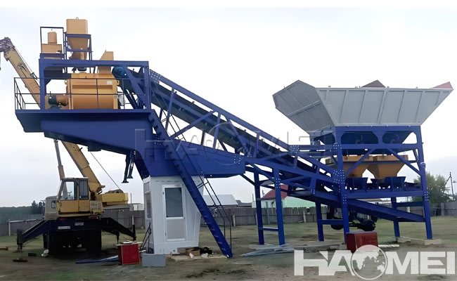 ready mix mobile concrete batching plant